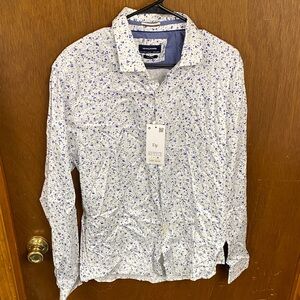 Denim & Flower White and Blue Patterned Shirt